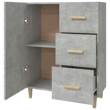 vidaXL Sideboard Concrete Grey 69.5x34x90 cm Engineered Wood