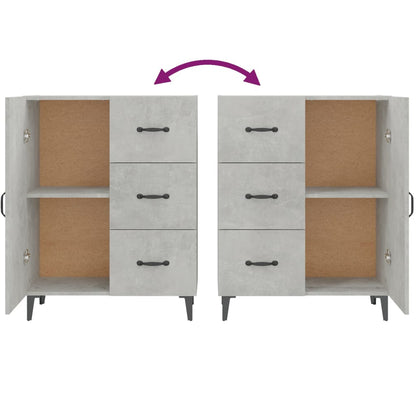 vidaXL Sideboard Concrete Grey 69.5x34x90 cm Engineered Wood