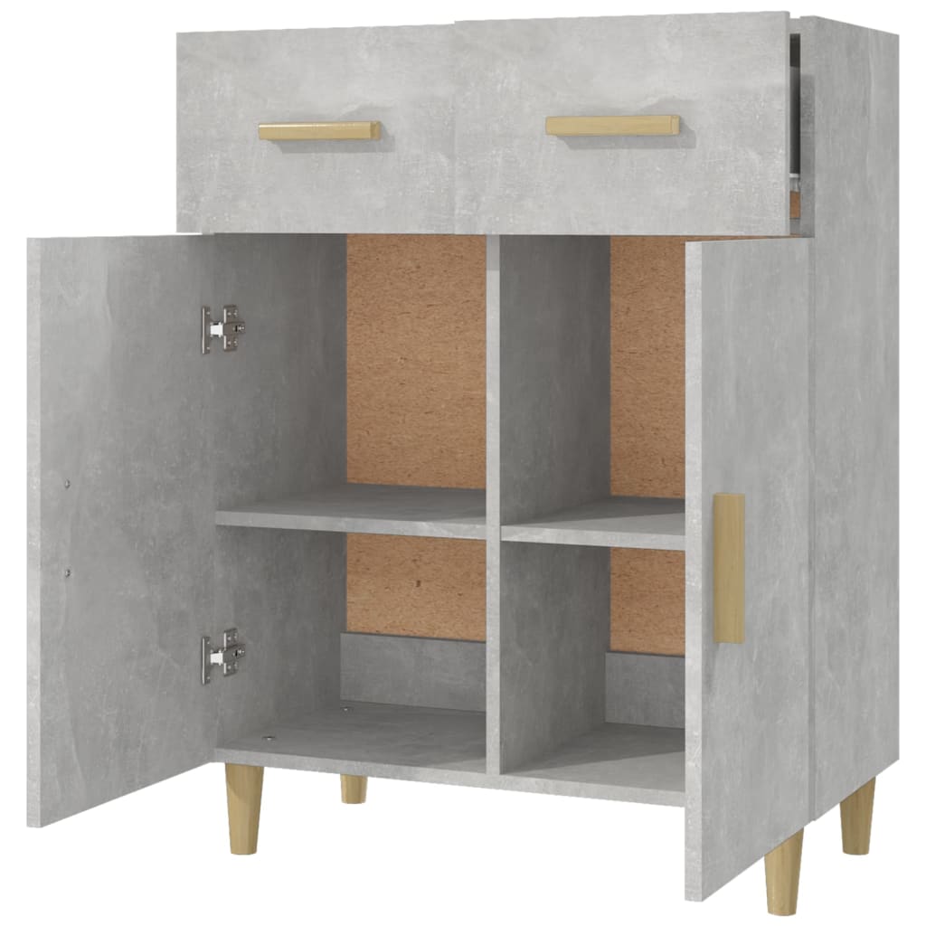 vidaXL Sideboard Concrete Grey 69.5x34x90 cm Engineered Wood