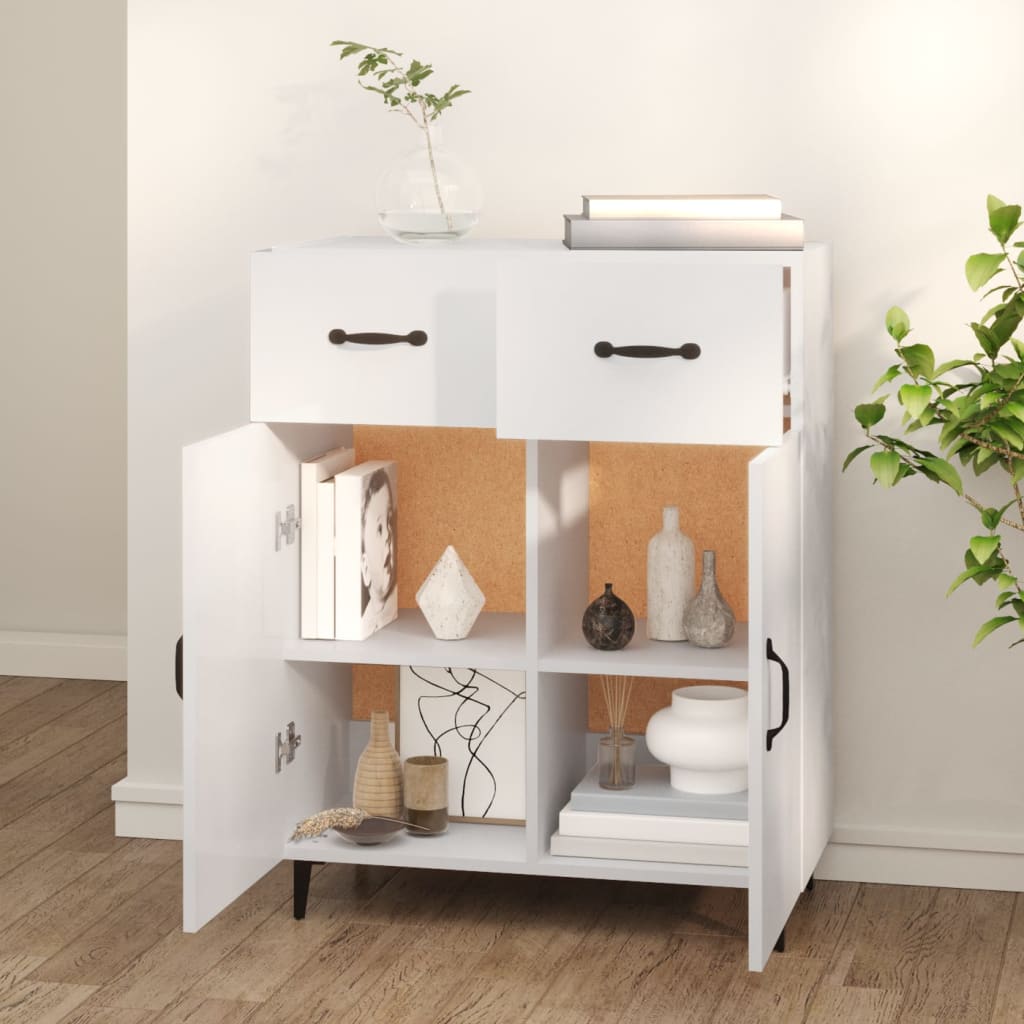 vidaXL Sideboard White 69.5x34x90 cm Engineered Wood