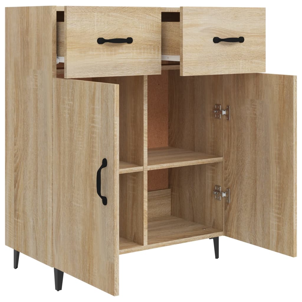 vidaXL Sideboard Sonoma Oak 69.5x34x90 cm Engineered Wood