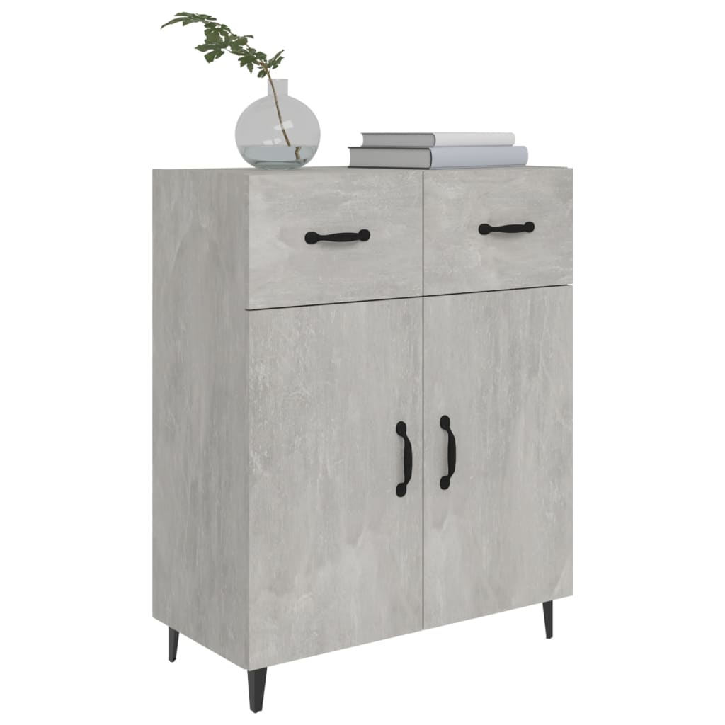 vidaXL Sideboard Concrete Grey 69.5x34x90 cm Engineered Wood