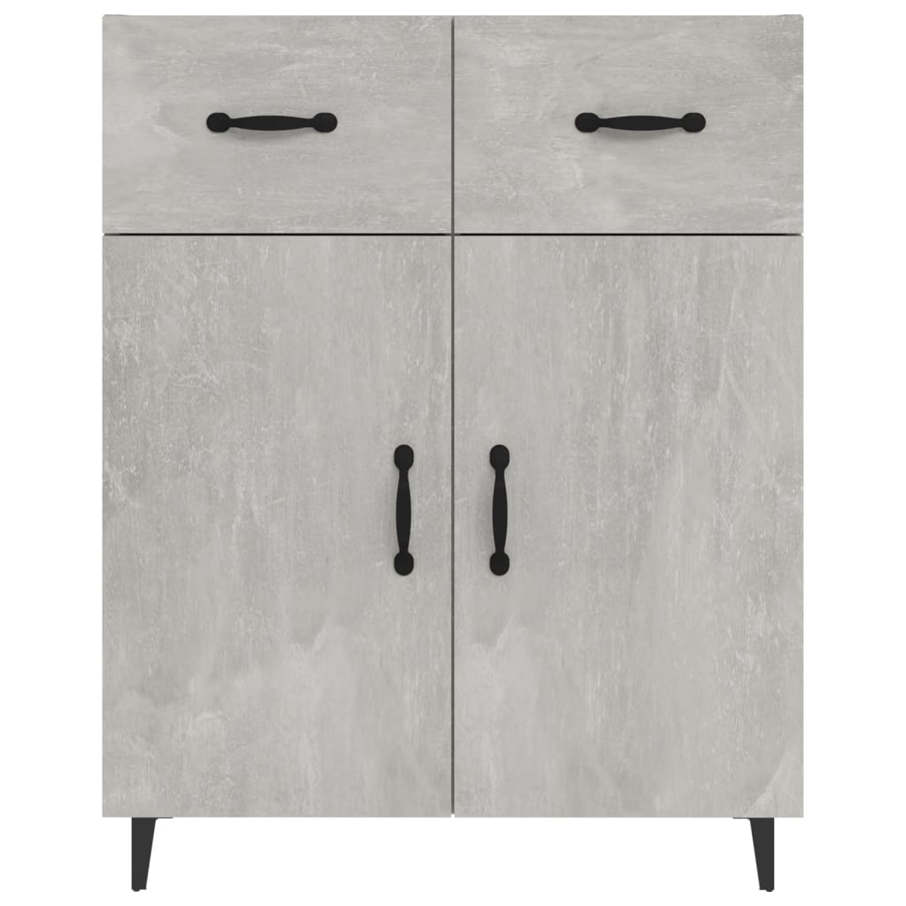 vidaXL Sideboard Concrete Grey 69.5x34x90 cm Engineered Wood