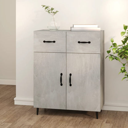 vidaXL Sideboard Concrete Grey 69.5x34x90 cm Engineered Wood