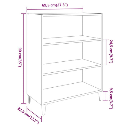 vidaXL Sideboard Concrete Grey 69.5x32.5x90 cm Engineered Wood