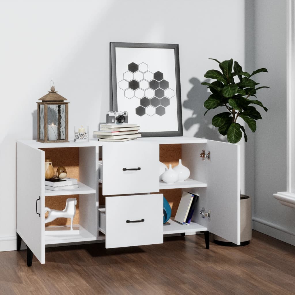 vidaXL Sideboard | White | Engineered wood | Medium | Sideboard | Rectangular