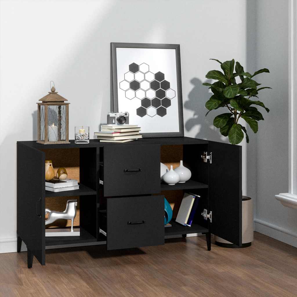 vidaXL Sideboard Black 100x36x60 cm Engineered Wood