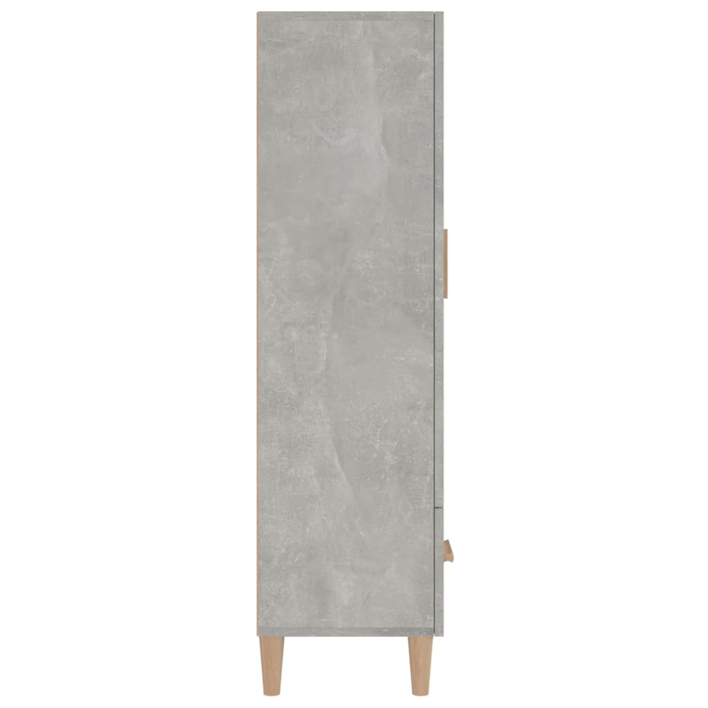 vidaXL Highboard Concrete Grey 70x31x115 cm Engineered Wood