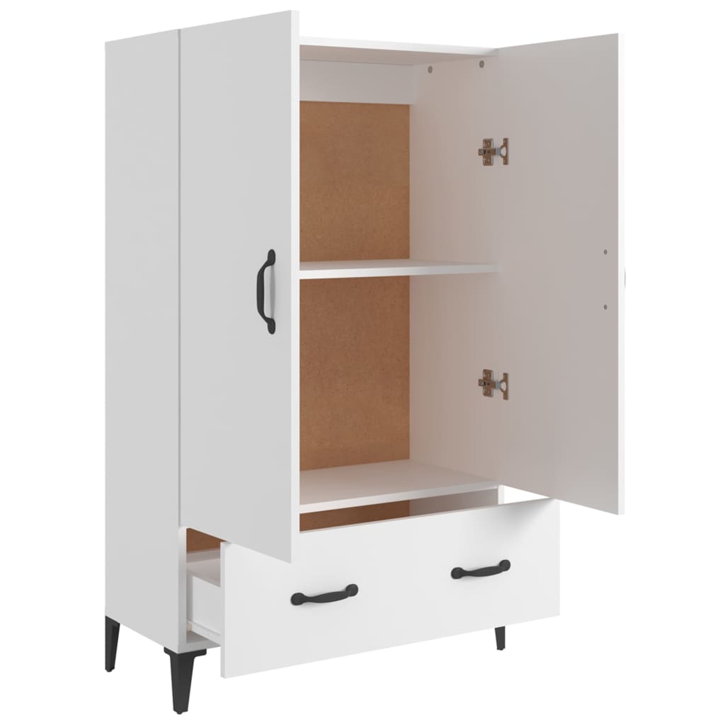 vidaXL Highboard | White | Engineered wood | Tall | Highboard | Rectangular