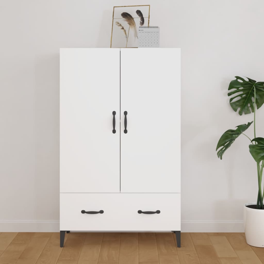 vidaXL Highboard | White | Engineered wood | Tall | Highboard | Rectangular