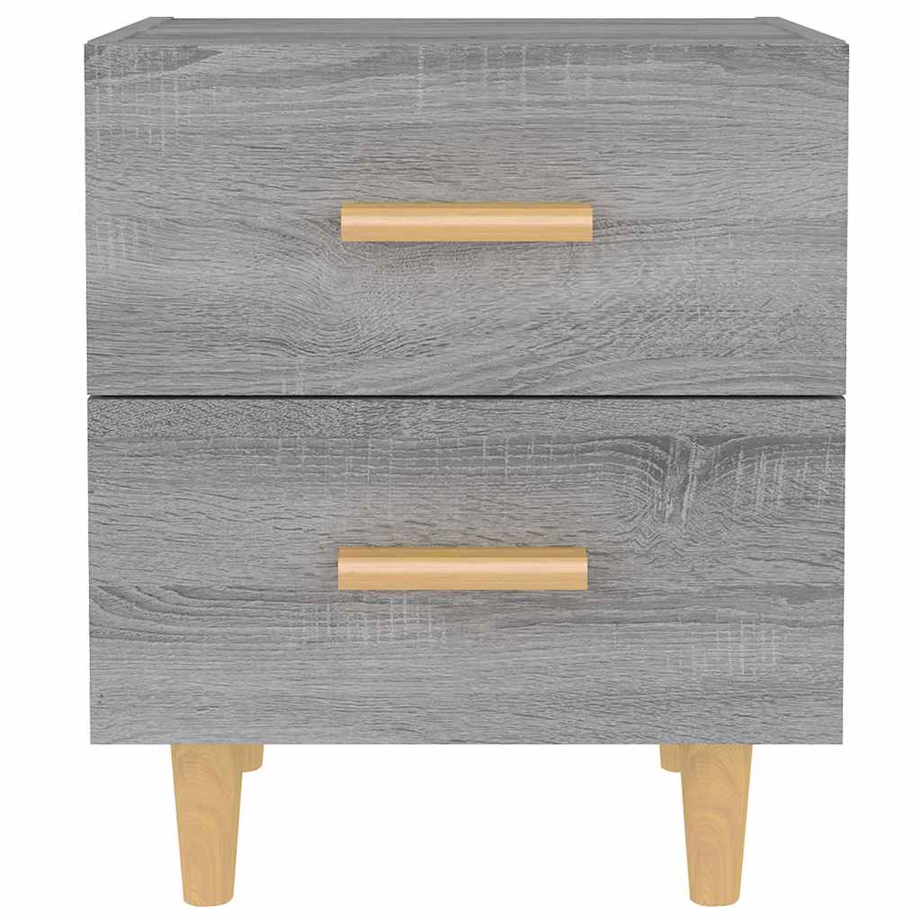 vidaXL Bed Cabinets 2 pcs Grey Sonoma 40x35x47,5 cm