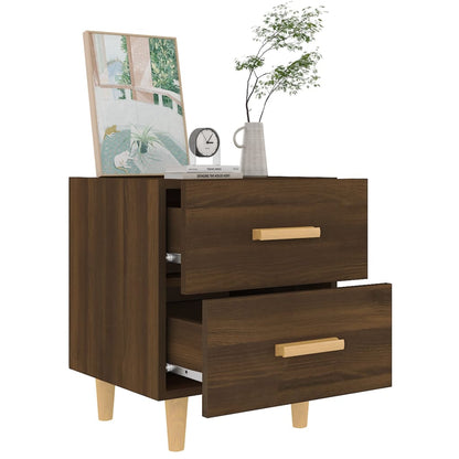 vidaXL Bed Cabinets 2 pcs Brown Oak 40x35x47.5 cm