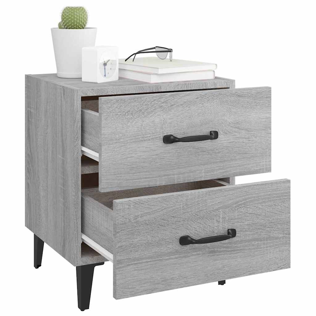 vidaXL Bedside Cabinet Grey Sonoma 40x35x47,5 cm