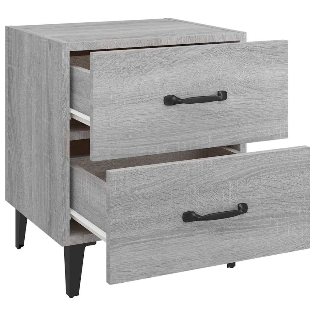 vidaXL Bedside Cabinet Grey Sonoma 40x35x47.5 cm