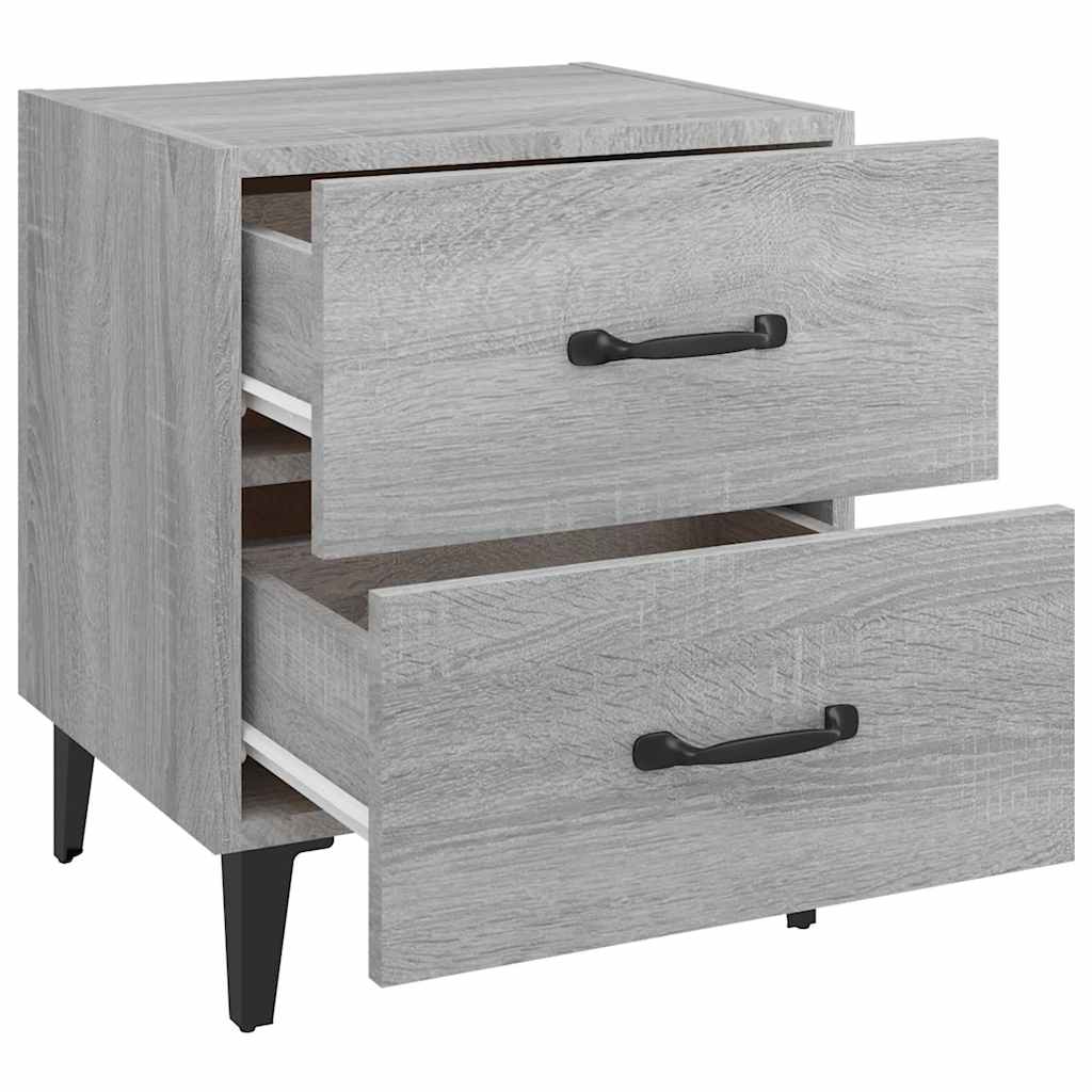 vidaXL Bedside Cabinet Grey Sonoma 40x35x47,5 cm