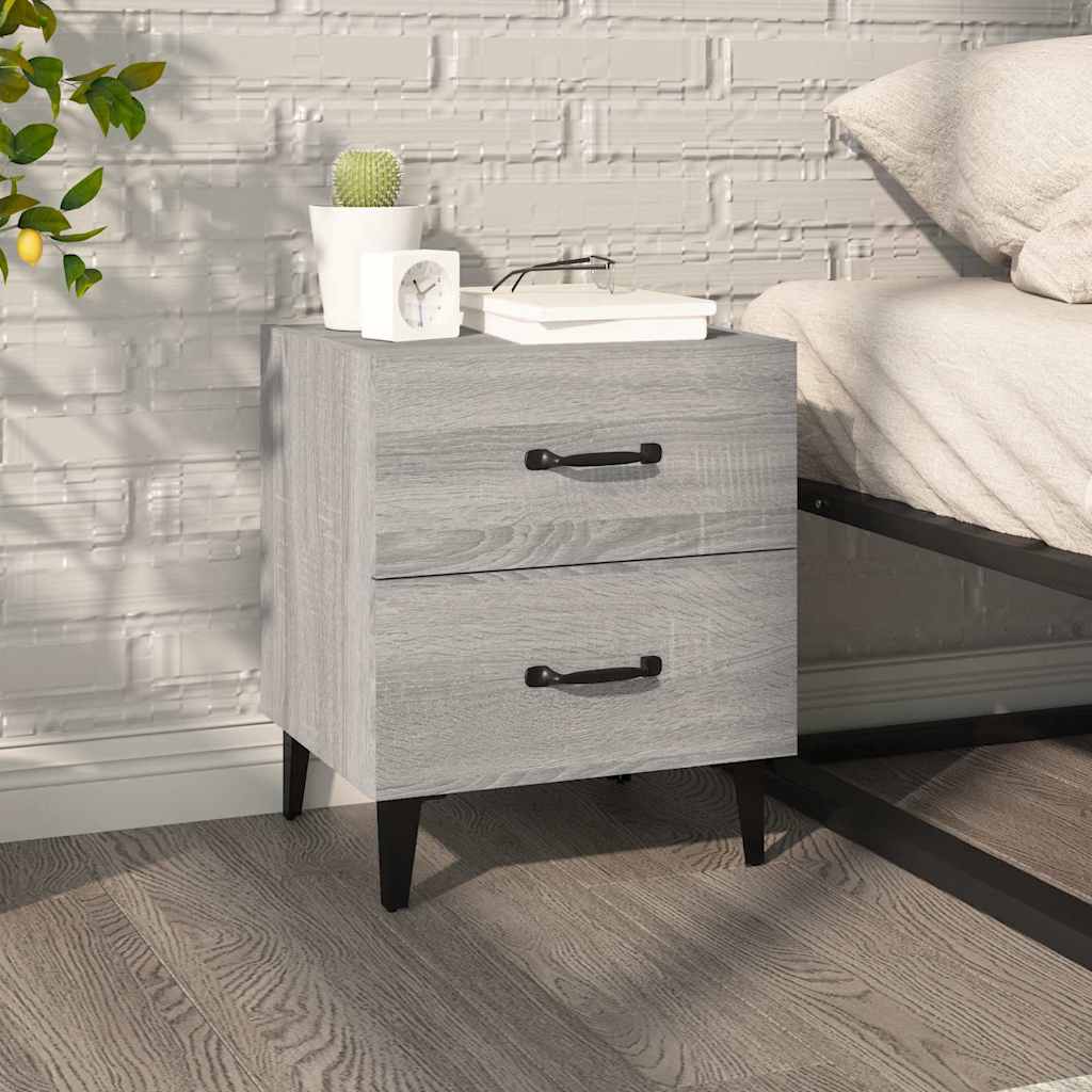 vidaXL Bedside Cabinet Grey Sonoma 40x35x47,5 cm