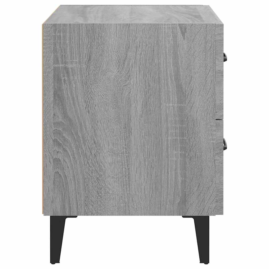 vidaXL Bedside Cabinets 2 pcs Grey Sonoma 40x35x47,5 cm