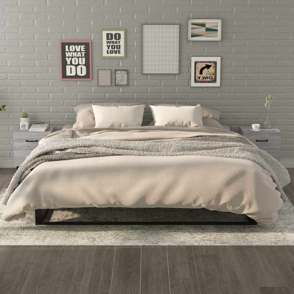 vidaXL Bedside Cabinets 2 pcs Grey Sonoma 40x35x47,5 cm