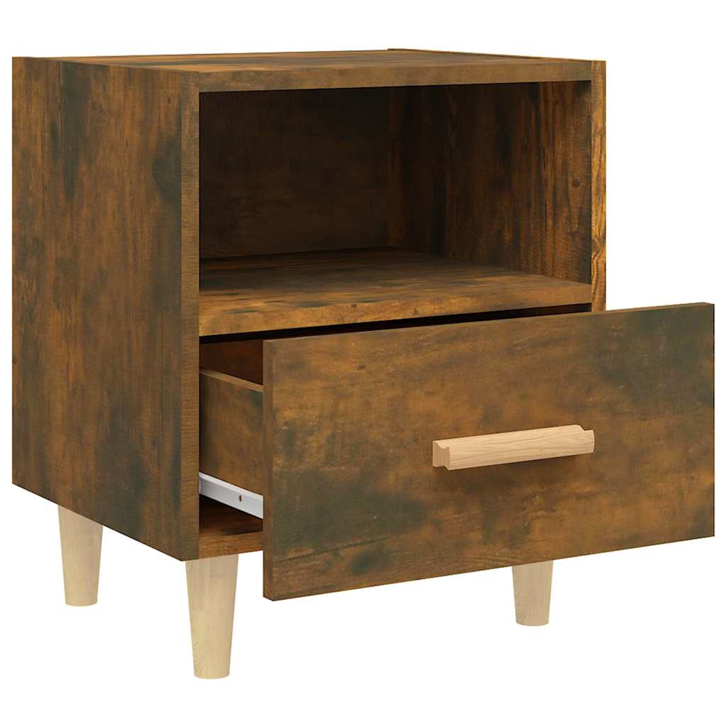 vidaXL Bedside Cabinet Smoked Oak 40x35x47 cm