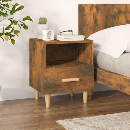 vidaXL Bedside Cabinet Smoked Oak 40x35x47 cm
