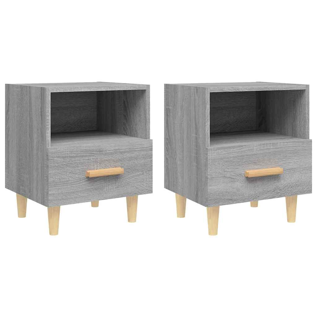 vidaXL Bedside Cabinets 2 pcs Grey Sonoma 40x35x47 cm