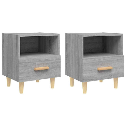 vidaXL Bedside Cabinets 2 pcs Grey Sonoma 40x35x47 cm