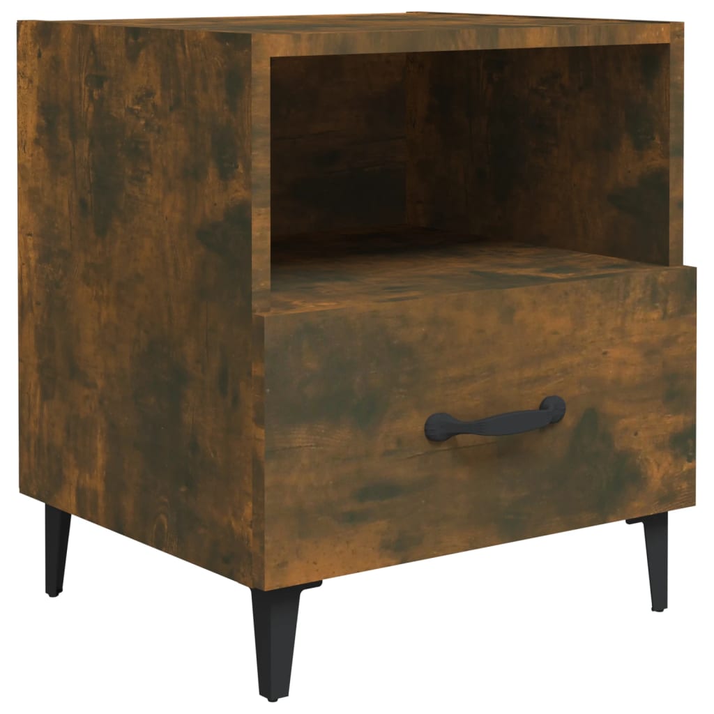 vidaXL Bedside Cabinets 2 pcs Smoked Oak Engineered Wood