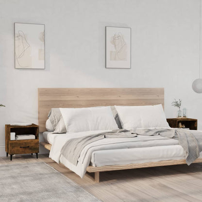 vidaXL Bedside Cabinets 2 pcs Smoked Oak Engineered Wood