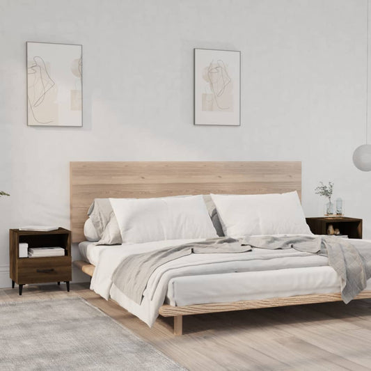 vidaXL Bedside Cabinets 2 pcs Brown Oak Engineered Wood
