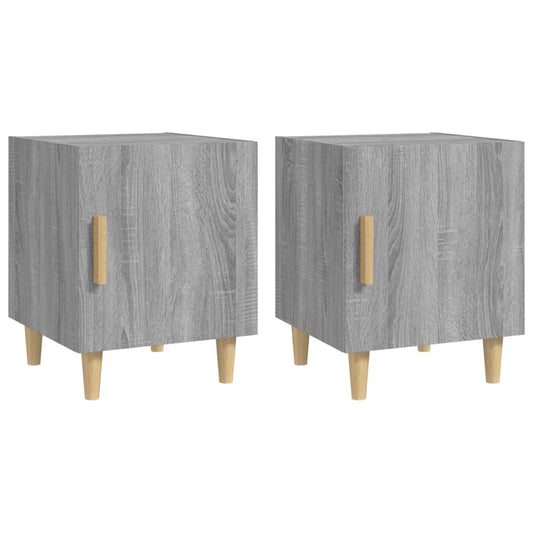 vidaXL Bedside Cabinets 2 pcs Grey Sonoma Engineered Wood