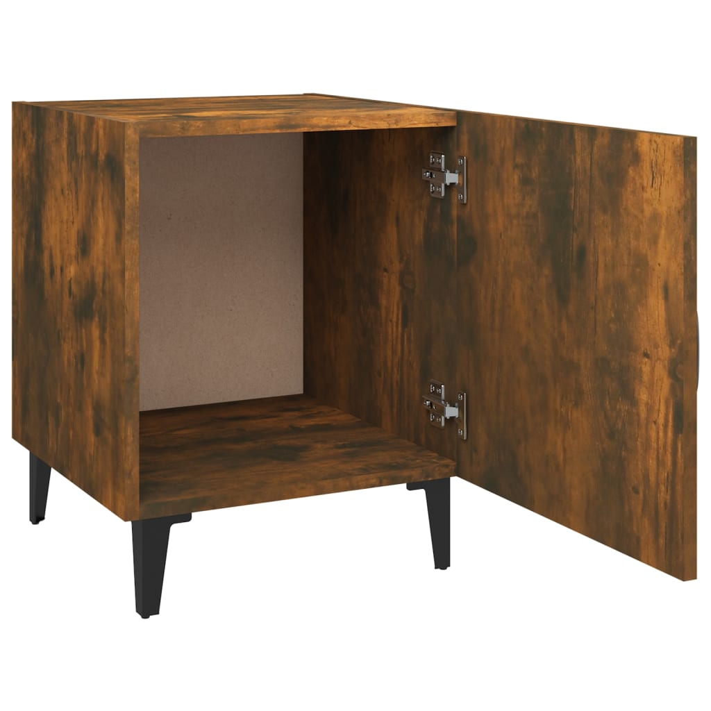 vidaXL Bedside Cabinet Smoked Oak Engineered Wood