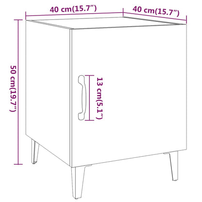 vidaXL Bedside Cabinet Smoked Oak Engineered Wood