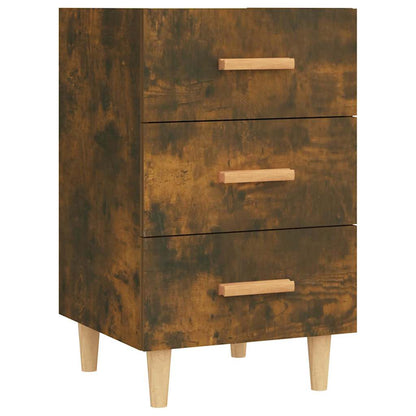 vidaXL Bedside Cabinet Smoked Oak 40x40x66 cm Engineered Wood