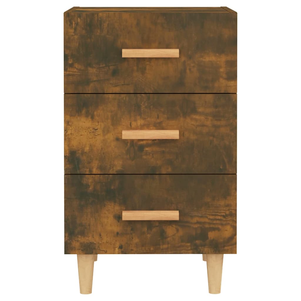 vidaXL Bedside Cabinet Smoked Oak 40x40x66 cm Engineered Wood