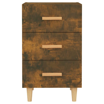 vidaXL Bedside Cabinet Smoked Oak 40x40x66 cm Engineered Wood