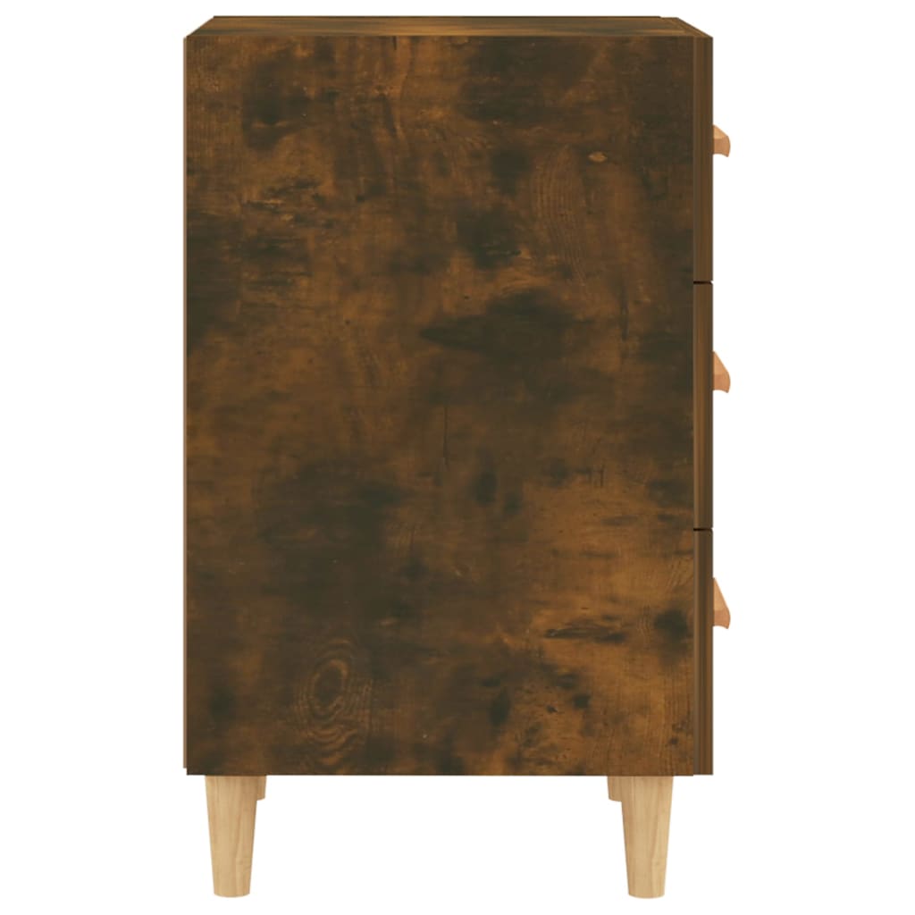 vidaXL Bedside Cabinet Smoked Oak 40x40x66 cm Engineered Wood
