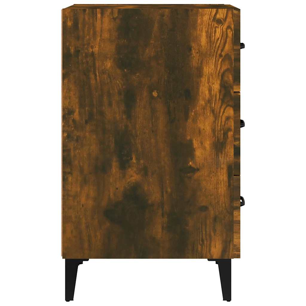 vidaXL Bedside Cabinet Smoked Oak 40x40x66 cm Engineered Wood