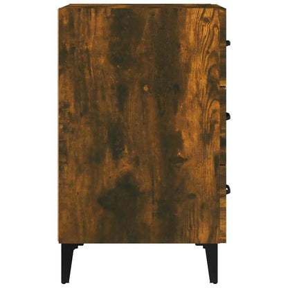 vidaXL Bedside Cabinet Smoked Oak 40x40x66 cm Engineered Wood