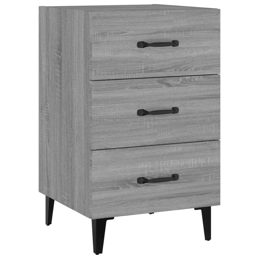 vidaXL Bedside Cabinet Grey Sonoma 40x40x66 cm Engineered Wood