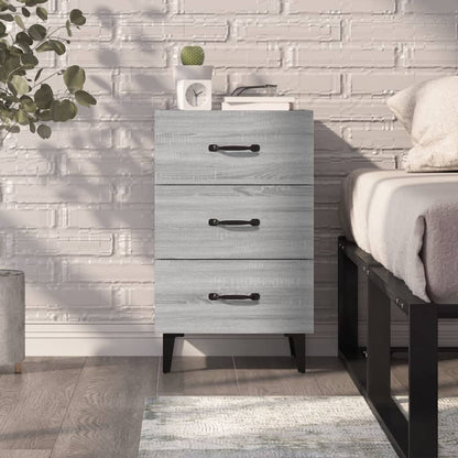 vidaXL Bedside Cabinet Grey Sonoma 40x40x66 cm Engineered Wood