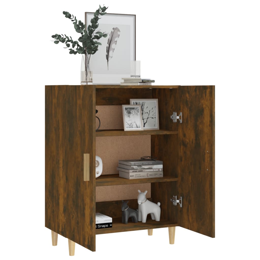 vidaXL Sideboard Smoked Oak 70x34x90 cm Engineered Wood