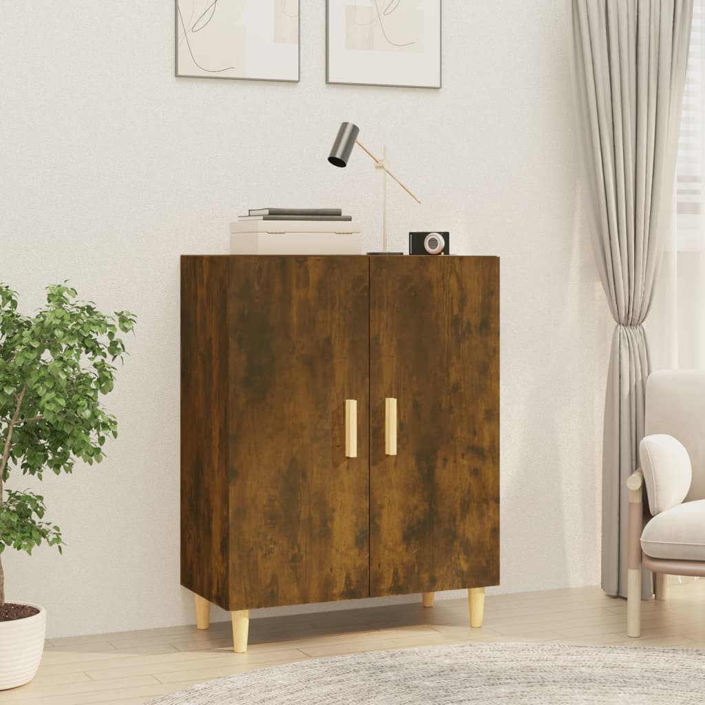 vidaXL Sideboard Smoked Oak 70x34x90 cm Engineered Wood