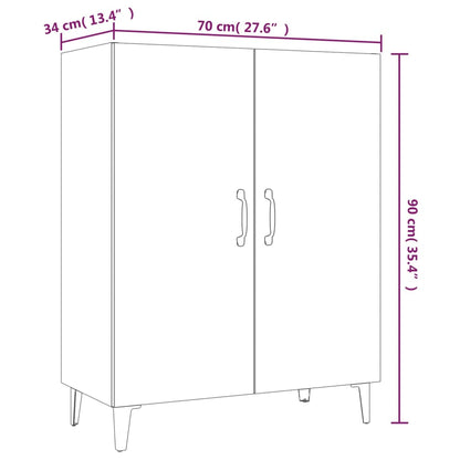 vidaXL Sideboard Grey Sonoma 70x34x90 cm Engineered Wood