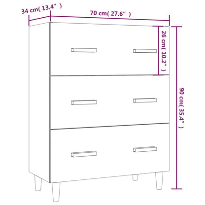 vidaXL Sideboard Grey Sonoma 70x34x90 cm Engineered Wood