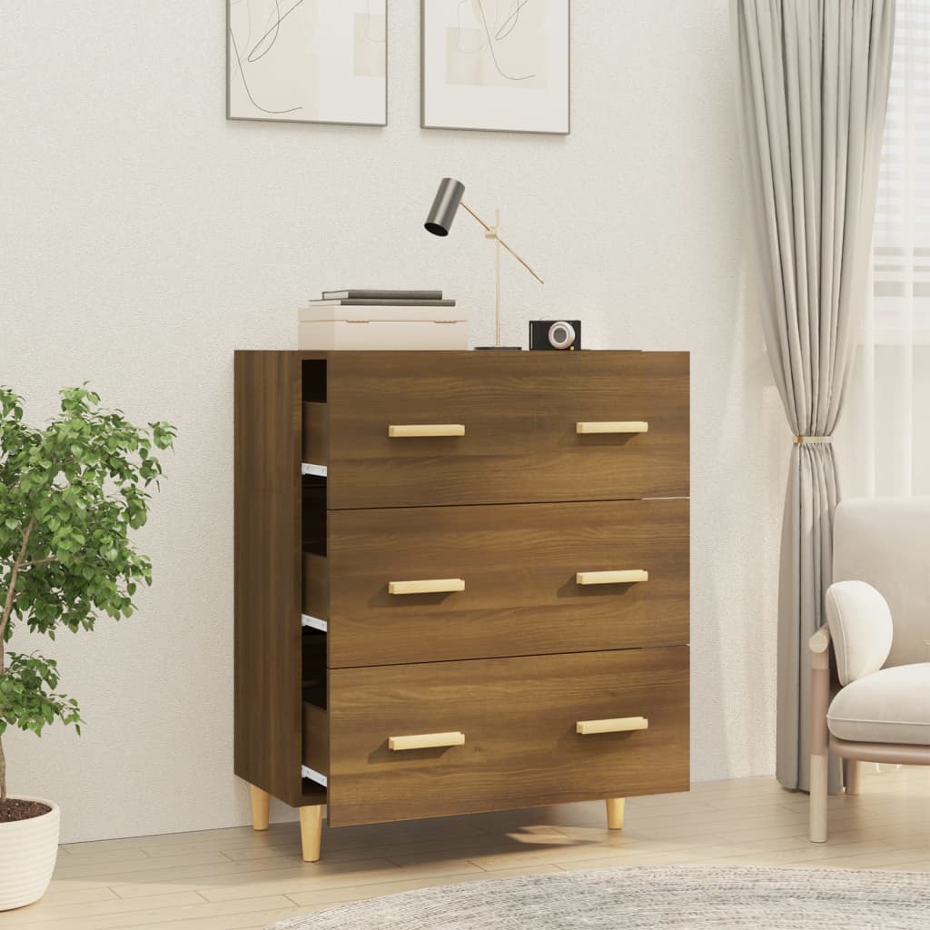 vidaXL Sideboard Brown Oak 70x34x90 cm Engineered Wood