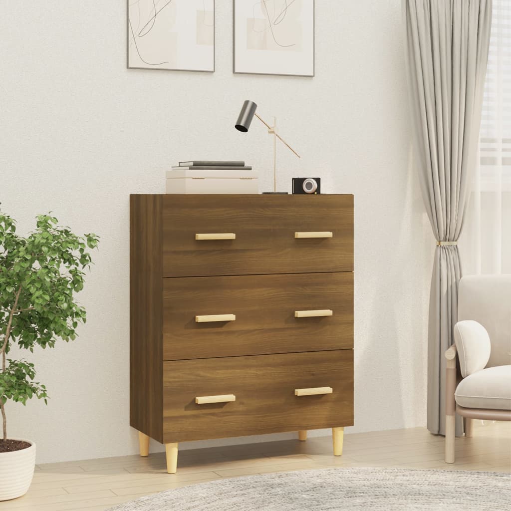 vidaXL Sideboard Brown Oak 70x34x90 cm Engineered Wood