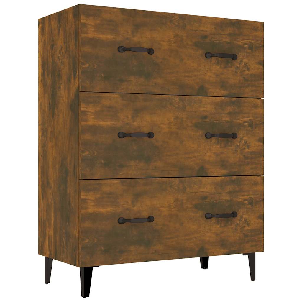vidaXL Sideboard Smoked Oak 69,5x34x90 cm Engineered Wood