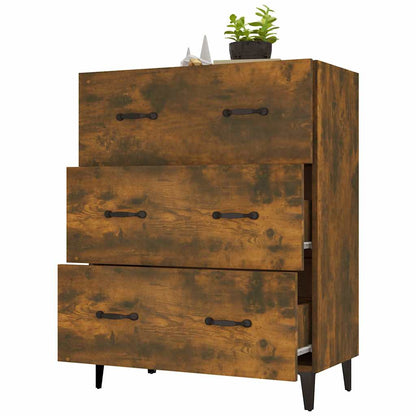 vidaXL Sideboard Smoked Oak 69,5x34x90 cm Engineered Wood