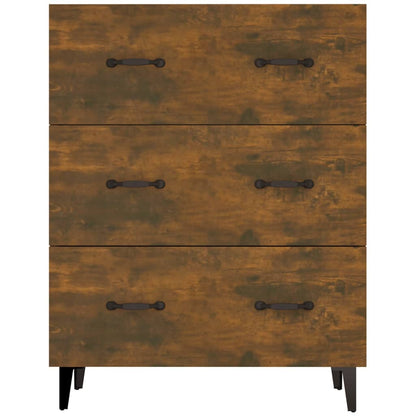 vidaXL Sideboard Smoked Oak 69,5x34x90 cm Engineered Wood