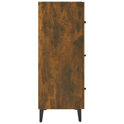 vidaXL Sideboard Smoked Oak 69,5x34x90 cm Engineered Wood